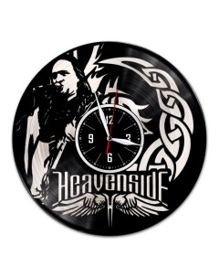 Часы из виниловой пластинки c VinylLab Heavenside с серебряной подложкой (c) vinyllab