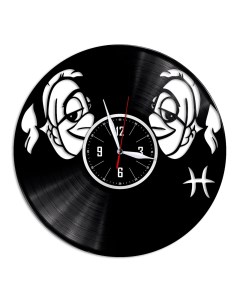 Часы из виниловой пластинки c VinylLab Знак зодиака c VinylLab Рыбы (c) vinyllab