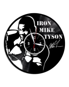 Часы из виниловой пластинки c VinylLab Майк Тайсон (c) vinyllab