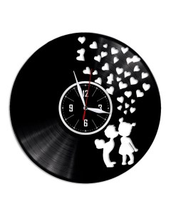 Часы из виниловой пластинки c VinylLab Влюбенные (c) vinyllab