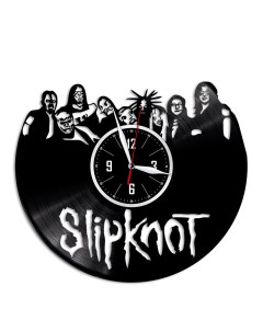 Часы из виниловой пластинки c VinylLab Slipknot (c) vinyllab