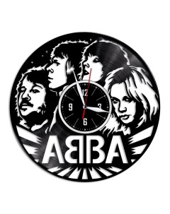 Часы из виниловой пластинки c VinylLab ABBA (c) vinyllab