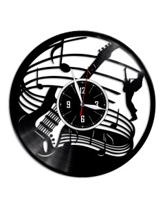 Часы из виниловой пластинки c VinylLab Гитарист (c) vinyllab