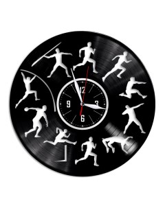 Часы из виниловой пластинки c VinylLab Легкая атлетика (c) vinyllab