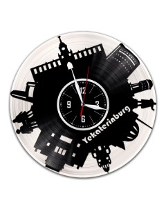 Часы из виниловой пластинки c VinylLab Екатеринбург с серебряной подложкой (c) vinyllab