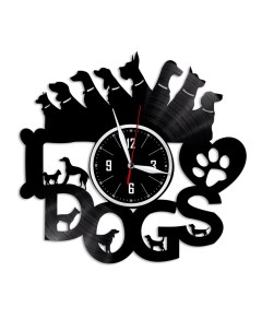Часы из виниловой пластинки c VinylLab Dogs (c) vinyllab