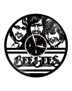Часы из виниловой пластинки c VinylLab Bee Gees (c) vinyllab