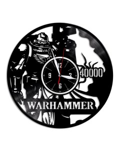 Часы из виниловой пластинки c VinylLab Warhammer 40000 (c) vinyllab