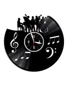 Часы из виниловой пластинки c VinylLab Оркестр (c) vinyllab