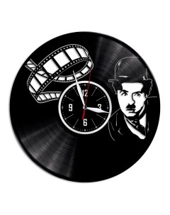 Часы из виниловой пластинки c VinylLab Чарли Чаплин (c) vinyllab