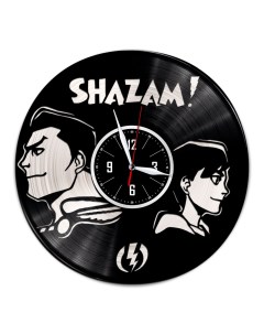 Часы из виниловой пластинки c VinylLab Шазам с серебряной подложкой (c) vinyllab