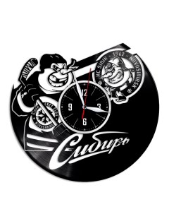 Часы из виниловой пластинки c VinylLab Сибирь Новосибирск (c) vinyllab