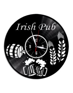 Часы из виниловой пластинки c VinylLab Ирландский паб (c) vinyllab