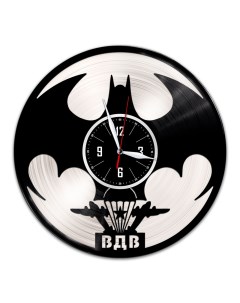 Часы из виниловой пластинки c VinylLab Разведка ВДВ с серебряной подложкой (c) vinyllab