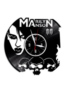 Часы из виниловой пластинки c VinylLab Marilyn Manson (c) vinyllab