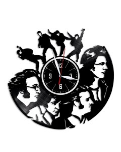 Часы из виниловой пластинки c VinylLab The Beatles (c) vinyllab