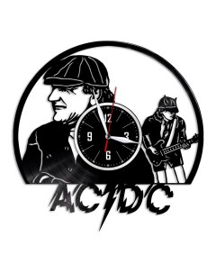 Часы из виниловой пластинки c VinylLab AC DC (c) vinyllab