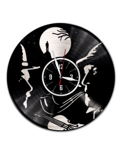 Часы из виниловой пластинки c VinylLab Шерлок Холмс с серебряной подложкой (c) vinyllab