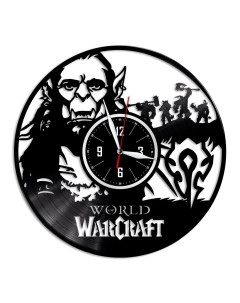 Часы из виниловой пластинки c VinylLab Warcraft (c) vinyllab