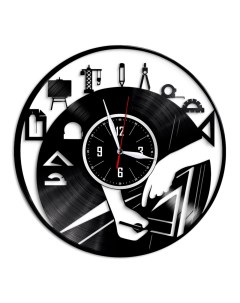 Часы из виниловой пластинки c VinylLab Архитектор (c) vinyllab