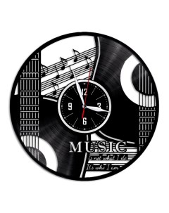 Часы из виниловой пластинки c VinylLab Гитара (c) vinyllab