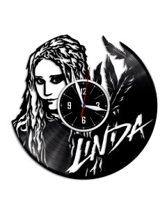 Часы из виниловой пластинки c VinylLab Линда (c) vinyllab