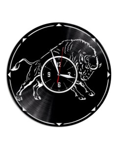 Часы из виниловой пластинки c VinylLab Зубр (c) vinyllab