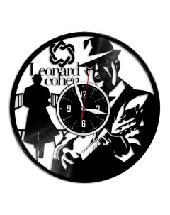Часы из виниловой пластинки c VinylLab Леонард Коэн (c) vinyllab