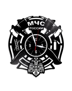 Часы из виниловой пластинки c VinylLab МЧС России (c) vinyllab
