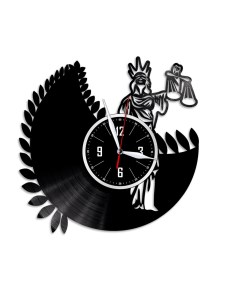 Часы из виниловой пластинки c VinylLab Фемида (c) vinyllab