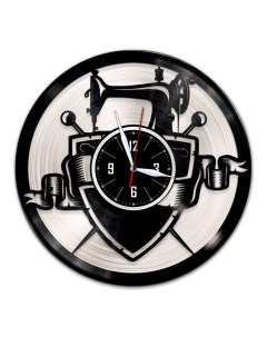 Часы из виниловой пластинки c VinylLab Студия шитья с серебряной подложкой (c) vinyllab