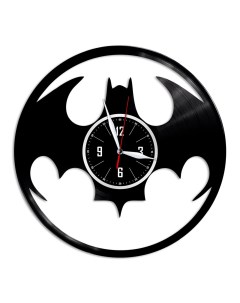 Часы из виниловой пластинки c VinylLab Бетмен (c) vinyllab