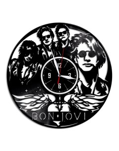 Часы из виниловой пластинки c VinylLab Bon Jovi (c) vinyllab