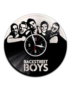 Часы из виниловой пластинки c VinylLab Backstreet Boys с серебряной подложкой (c) vinyllab