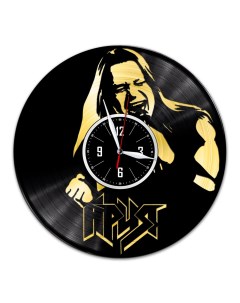 Часы из виниловой пластинки c VinylLab Ария с золотой подложкой (c) vinyllab