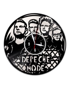 Часы из виниловой пластинки c VinylLab Depeche Mode с серебряной подложкой (c) vinyllab