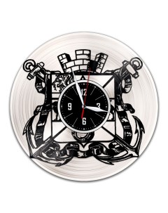 Часы из виниловой пластинки c VinylLab Туркменбашы с серебряной подложкой (c) vinyllab