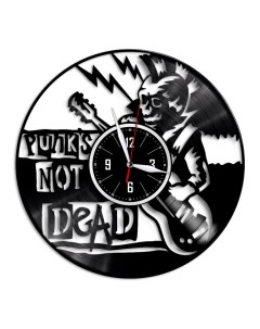 Часы из виниловой пластинки c VinylLab Punks Not Dead (c) vinyllab