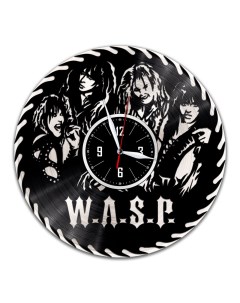 Часы из виниловой пластинки c VinylLab WASP с серебряной подложкой (c) vinyllab