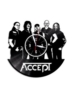 Часы из виниловой пластинки c VinylLab Accept (c) vinyllab