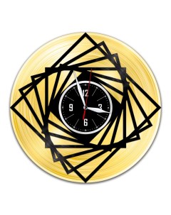 Часы из виниловой пластинки c VinylLab Декоративные с золотой подложкой (c) vinyllab
