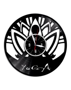 Часы из виниловой пластинки c VinylLab Йога (c) vinyllab