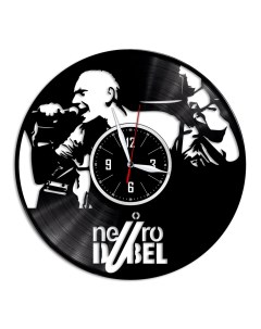 Часы из виниловой пластинки c VinylLab Нейро Дюбель (c) vinyllab