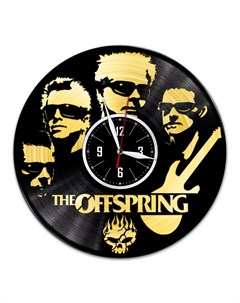 Часы из виниловой пластинки c VinylLab The Offspring с золотой подложкой (c) vinyllab