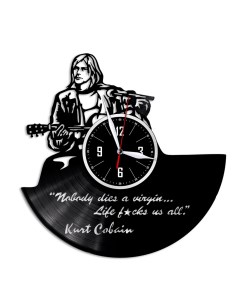 Часы из виниловой пластинки c VinylLab Nirvana (c) vinyllab