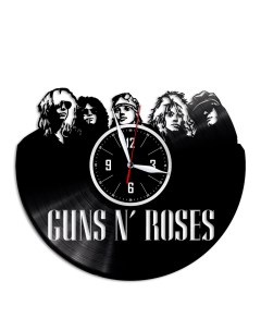 Часы из виниловой пластинки c VinylLab Guns n Roses (c) vinyllab