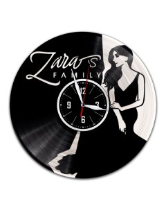 Часы из виниловой пластинки c VinylLab Zara с серебряной подложкой (c) vinyllab