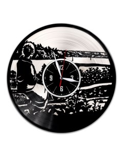 Часы из виниловой пластинки c VinylLab Зеркало Тарковский с серебряной подложкой (c) vinyllab