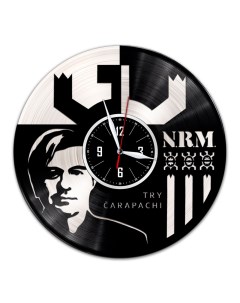 Часы из виниловой пластинки c VinylLab NRM с серебряной подложкой (c) vinyllab