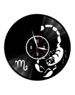 Часы из виниловой пластинки c VinylLab Знак зодиака c VinylLab Скорпион (c) vinyllab